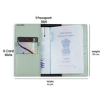 AICA Personalized Name & Charm Leather Travel 4pcs Gift Set Combo for Men & Women | Customized Travel Accessories Hamper | Gifts for Family and Friends | Gift for Girls & Boys (Mintgreen)