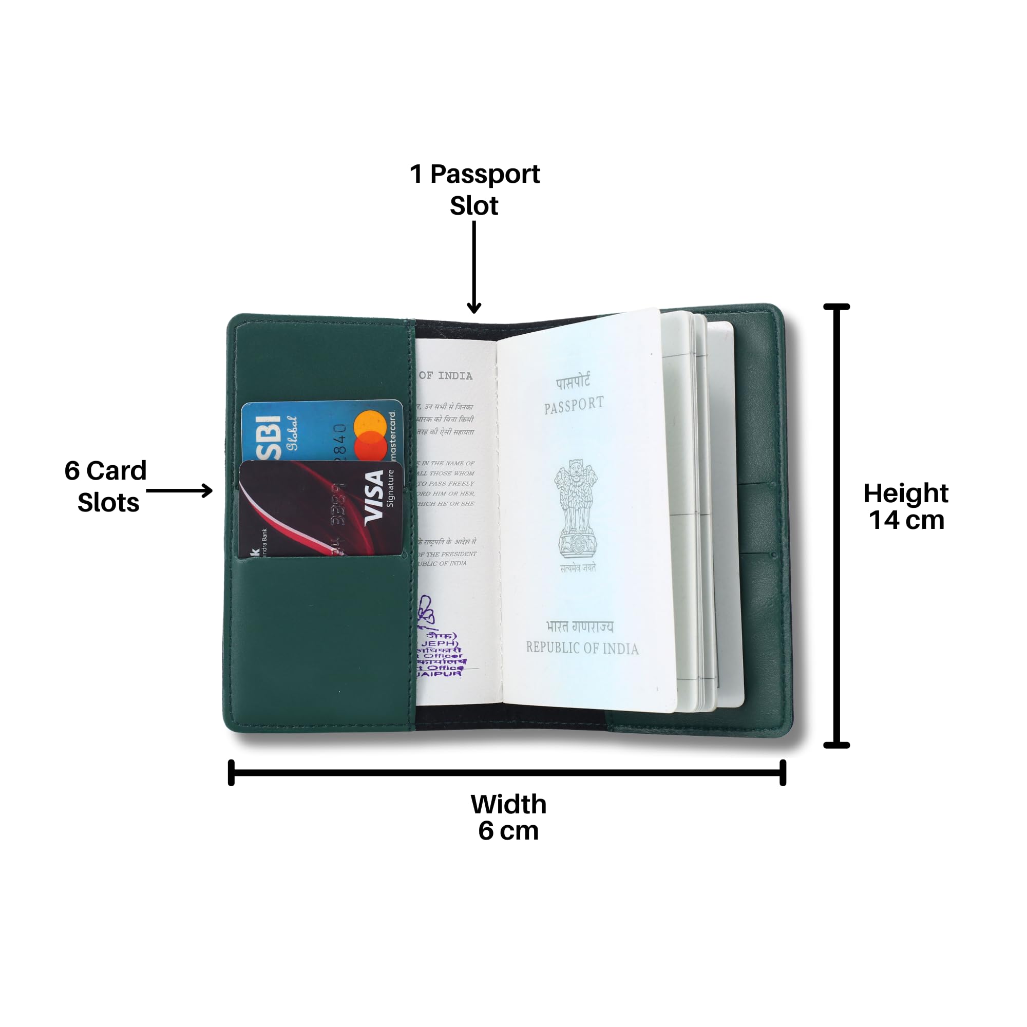 AICA Personalized Name & Charm Leather Travel 4pcs Gift Set Combo for Men & Women | Customized Travel Accessories Hamper | Gifts for Family and Friends | Gift for Girls & Boys (Darkgreen)