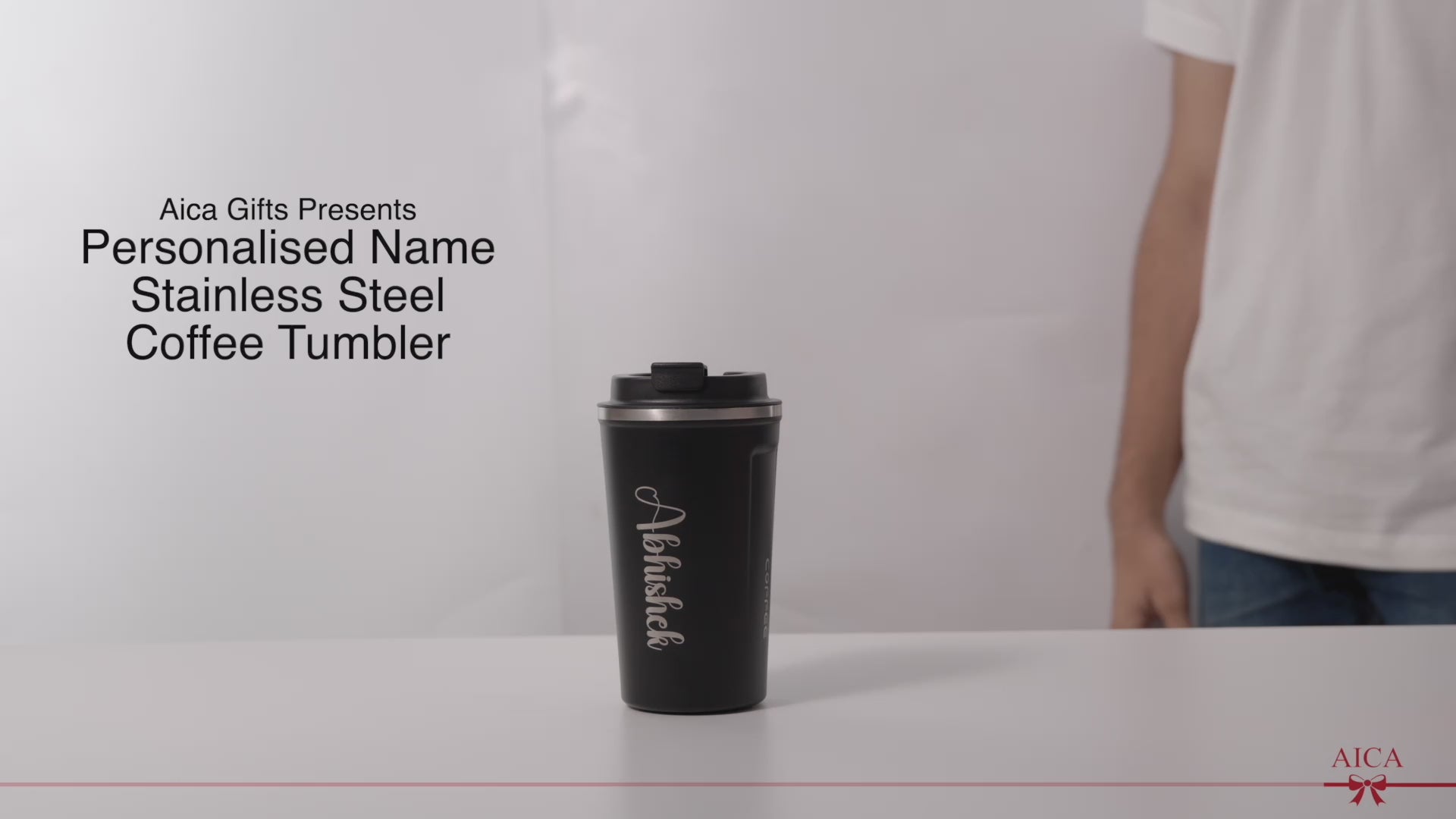 Personalized Coffee Tumbler -Black