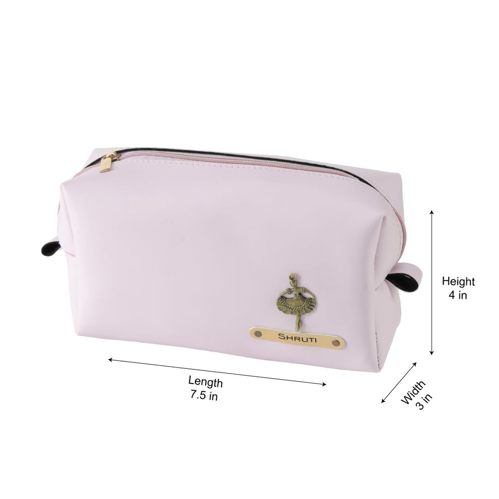 AICA Personalized Name & Charm Leather Travel 4pcs Gift Set Combo for Men & Women | Customized Travel Accessories Hamper | Gifts for Family and Friends | Gift for Girls & Boys (Purple)