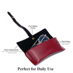 AICA Personalized Name & Charm Leather Travel 4pcs Gift Set Combo for Men & Women | Customized Travel Accessories Hamper | Gifts for Family and Friends | Gift for Girls & Boys (Wine)