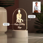 AICA Happy Birthday – Personalised Photo LED Lamp with Customised Message | Birthday Gifts for Women Wife Girlfriend Girl Mom Friend |Birthday Gift