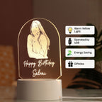 AICA Happy Birthday – Personalised Photo LED Lamp with Customised Message | Birthday Gifts for Women Wife Girlfriend Girl Mom Friend |Birthday Gift
