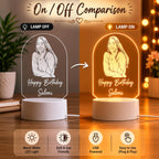 AICA Happy Birthday – Personalised Photo LED Lamp with Customised Message | Birthday Gifts for Women Wife Girlfriend Girl Mom Friend |Birthday Gift