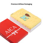 AICA Personalized Embroidery Patch Name Soft Fur Diary A5 Size 160 Pages (Yellow) For Girls & Boys|Customized Cute Plush Personal Journal | Diary for Girls Aesthetic | Diary for Kids | Gifts for Girls